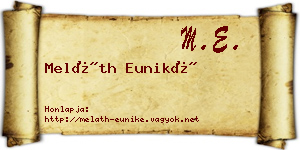 Meláth Euniké névjegykártya